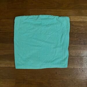 American Eagle Outfitters Green Ribbed Pencil Tank Top